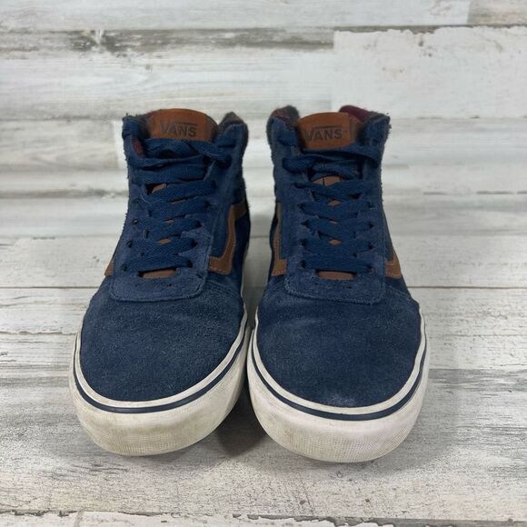 Vans Womens Ward Hi MTE Suede Plaid Lace Up Trainer Sneaker Shoes Blue Size 8 - Picture 4 of 8